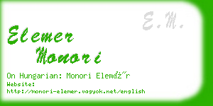 elemer monori business card